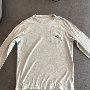 Vineyard Vines Heather Gray Long Sleeve Tee